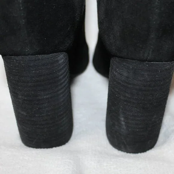 Jeffrey Campbell women's boots size 9 black suede pointed toe slouchy heels - Picture 7 of 8